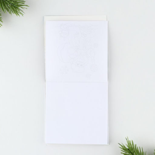 Подарочный набор новогодний, блокнот-раскраска и восковые мелки Время чудес