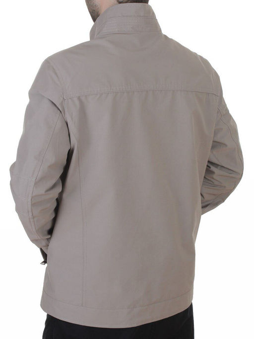 D-3019 BEIGE/GRAY Ветровка мужская (60% хлопок, 40% нейлон)