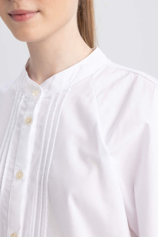 Туника из поплина с длинными рукавами и принтом Relax Fit - Defacto фото 8