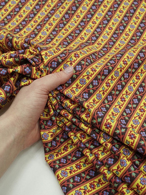 Перкаль Цветущие полоски, ГОСТ, ш.1.5м, хлопок-100%, 125гр/м.кв - Купава фото 8