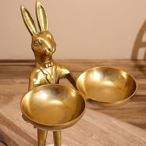 Конфетница двойная Кролик угощает, 19?26?48 см, алюминий - Simaland фото 6