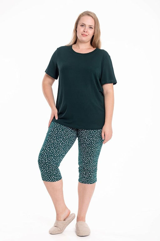 Пижама М325398зб зеленый/белый