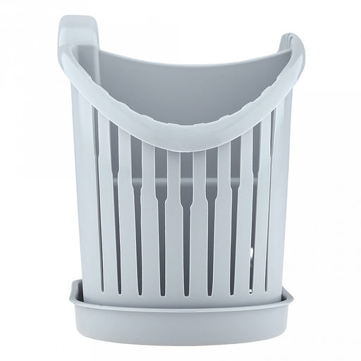 Подставка для столовых приборов пластмассовая 18,7х11,3х14,8см, светло-голубой (Россия) - Домашняя мода фото 5