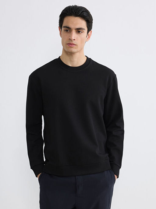 Bisiklet Yaka Erkek Sweatshirt
