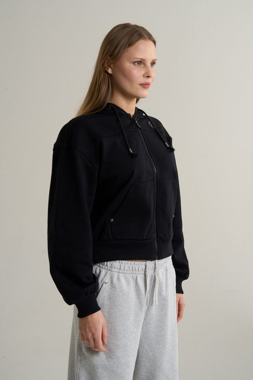 Толстовка на молнии Черный ANTA SKATE Knit Track Top  фото 3