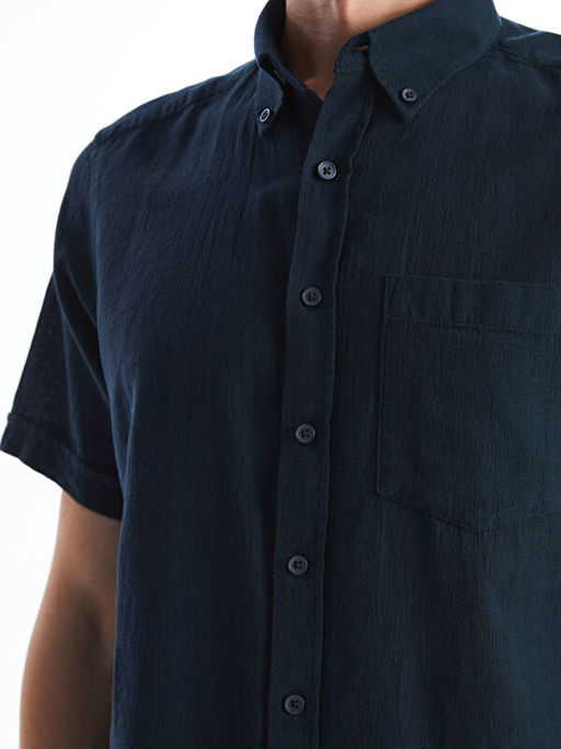 Regular Fit K?sa Kollu Poplin Erkek G?mlek