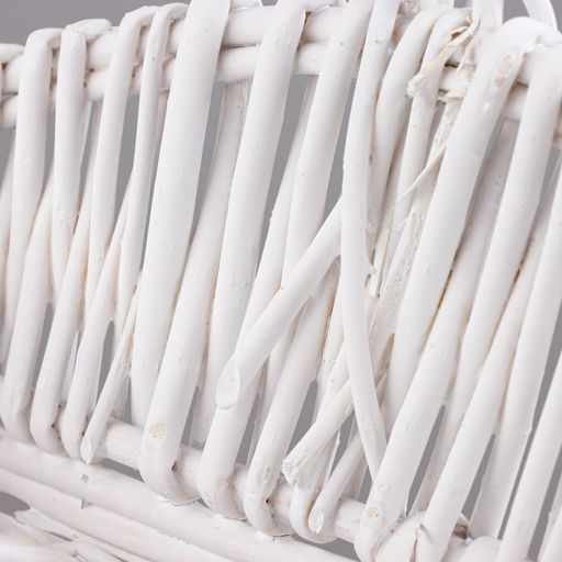 Корзина плетёная для хранения Tasa, из лозы, с ручкой, белая, набор 3 шт.