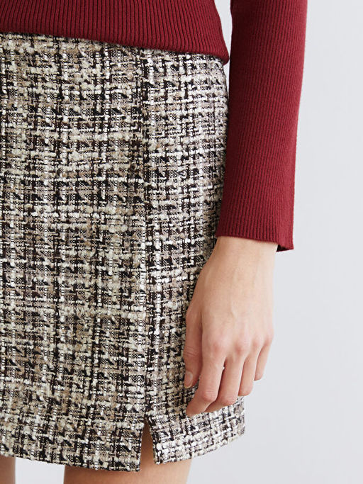 Beli Fermuarl? Ekose A Kesim Mini T?vit Etek