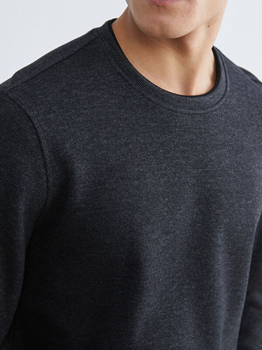 Bisiklet Yaka Erkek Sweatshirt