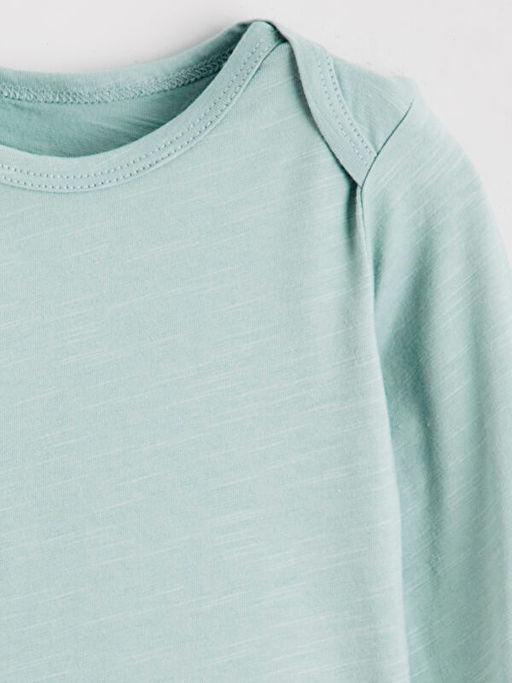 Bask?l? Erkek Bebek ??t??tl? Bodysuit 3l?