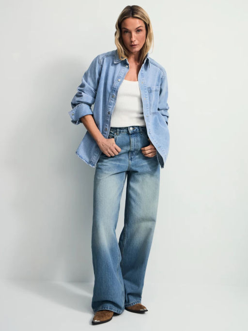 Джинсы wide leg с высокой посадкой / Zarina фото 3