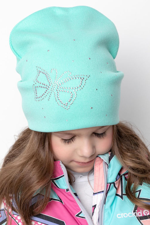 Crockid _ КВ 20262/светлая бирюза шапка для дев