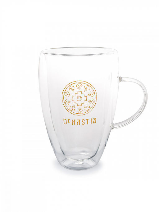 Кружка с двойным стеклом прозрачный боросиликатное стекло