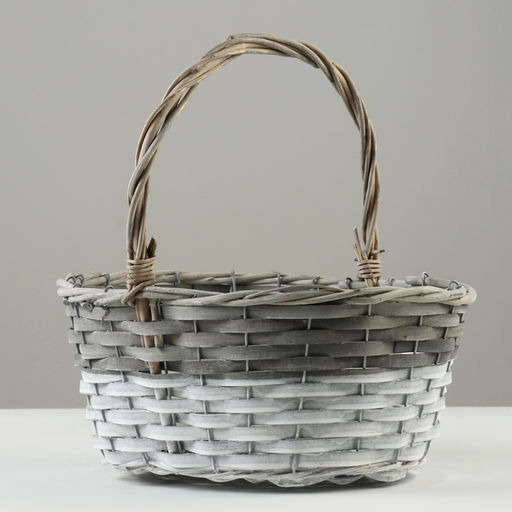 Корзина плетёная для хранения Knute, ива, серая, набор 3 шт.