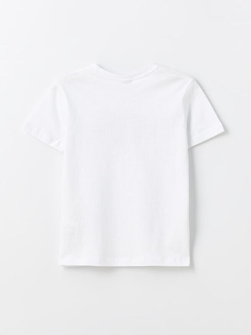 Bisiklet Yaka Bask?l? K?sa Kollu Erkek ?ocuk Ti??rt - Waikiki фото 2