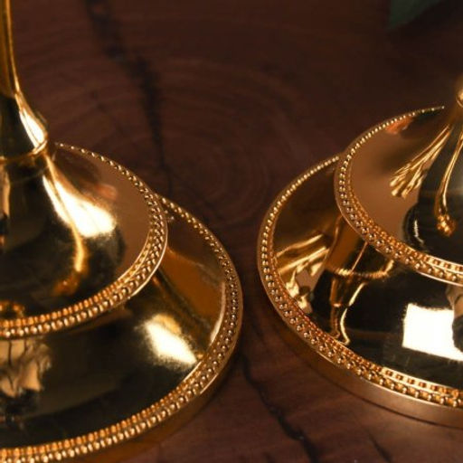 Подсвечник 2 штуки набор золото 25 см / 6301G /уп 30/ - Галеонтрейд фото 5