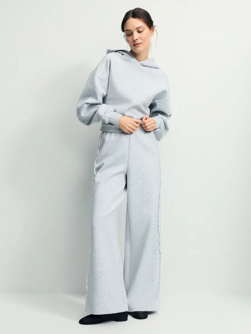 Широкие брюки из хлопка с кружевом / Zarina