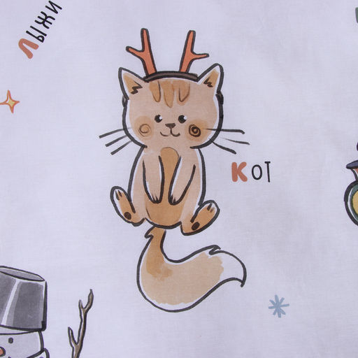 Пододеяльник Этель 1,5 сп Новогодний алфавит 143х215 см, 100 % хлопок, бязь  фото 2