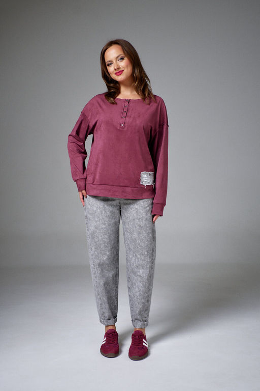 Джемпер AVE RARA 2250 бургунди  фото 4