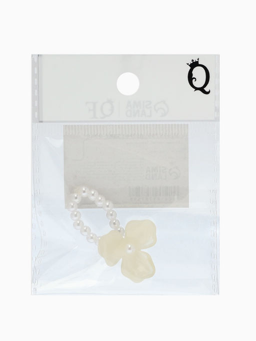 Цена за 2 шт. Кольцо бисерное «Цветок трилистник жемчужный», бежевое, на резинке, безразмерное