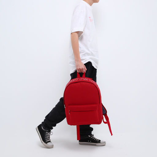 Рюкзак текстильный с печатью на верхней части SORRY, 38х29х11 см, бордовый - Nazamok фото 14