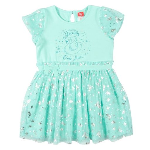 CRB wear/CANG 62706 Платье для девочки, бирюзовый/Ex.Cherubino