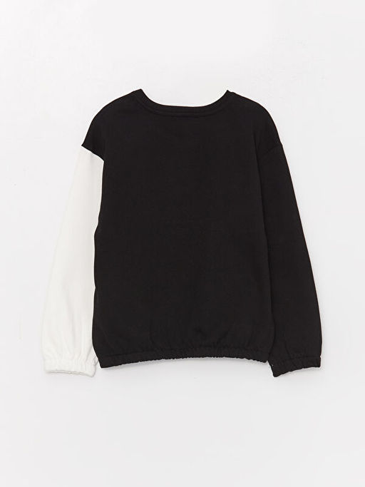 Bisiklet Yaka Bask?l? Uzun Kollu K?z ?ocuk Sweatshirt ve Tayt - Waikiki фото 3