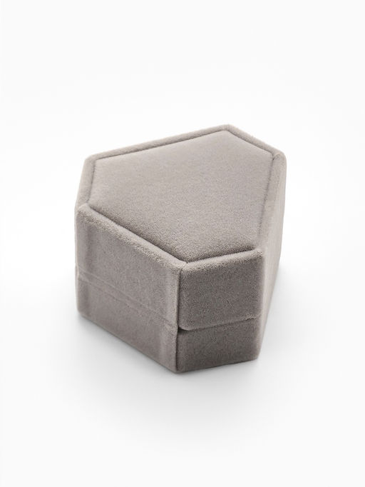 Футляр под серьги, кольцо «Кристалл», бархатный, 6.5×6.4 см, серый