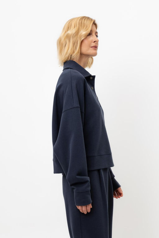 ЕВТ 3282/индиго джемпер-поло жен