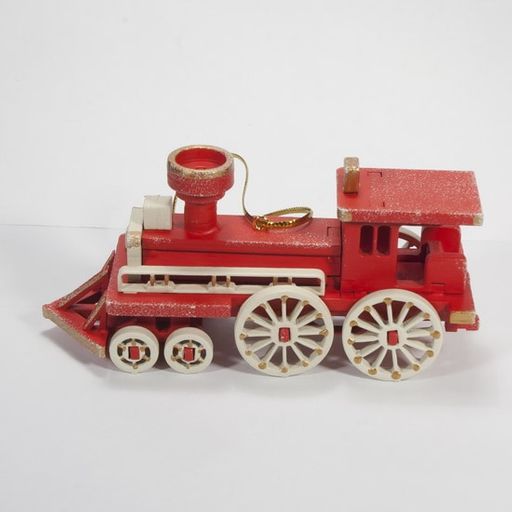 Новогодние елочные игрушки: Ретро паровоз 3020 - Idh фото 2