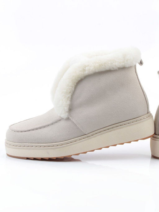 04-5603-9 MILK Ботинки зимние женские (натуральная кожа, 100% шерсть)