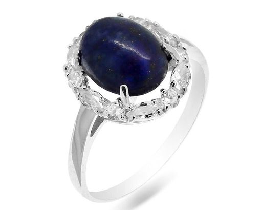 Кольцо из серебра лазурит, К1058