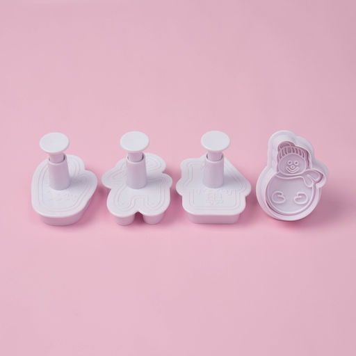 Плунжеры кондитерские Доляна Зимняя сказка, набор 4 шт., новогодние, пластик, белые