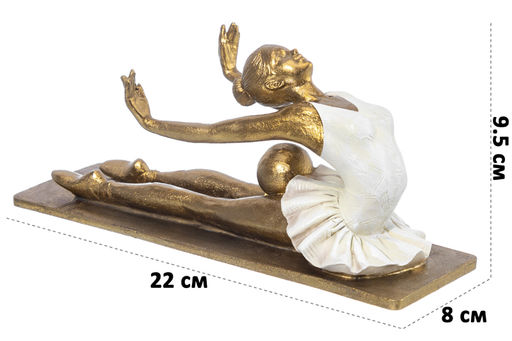 Статуэтка 22*8*9,5 см Гимнастка с мячом, золото - Elan gallery фото 2