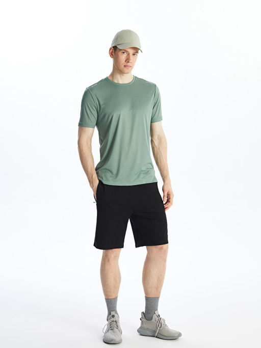 Bisiklet Yaka K?sa Kollu Erkek Spor Dokulu Ti??rt - Waikiki фото 3