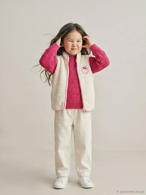 Dik Yaka Nak??l? K?z ?ocuk Yelek