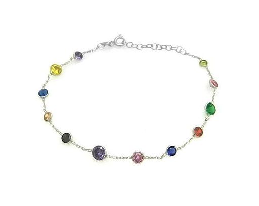 Браслет из серебра куб.циркон., ТФБ-32