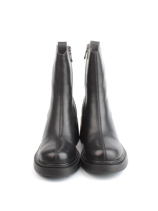 04-M3-L806 BLACK Ботинки зимние женские (натуральная кожа, натуральный мех)