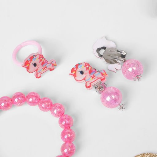 Набор детский «Выбражулька. Единороги», 3 предмета: клипсы, браслет, кольцо