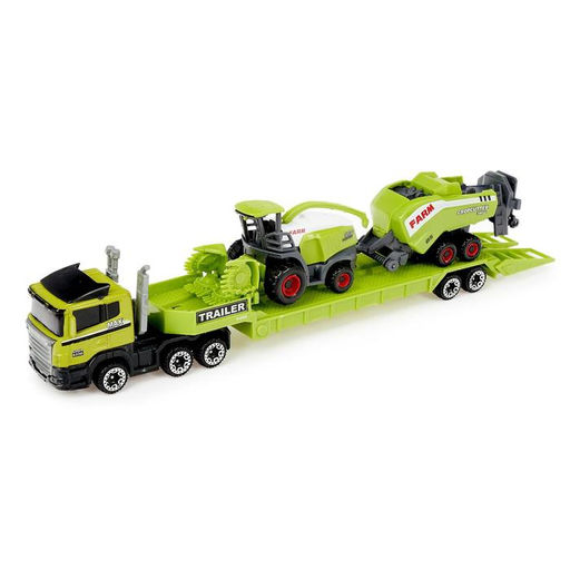 Грузовик металлический «Ферма», с трактором, МИКС, в пакете