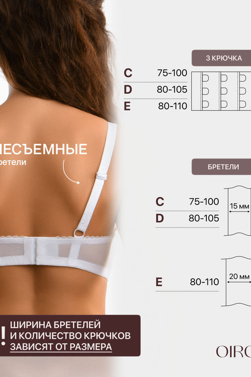 Бюстгальтер OIRO кружевной с мягкой чашей Oleandr 1415013