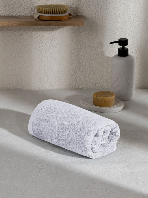 Полотенце махровое 50x90 белый махровая ткань