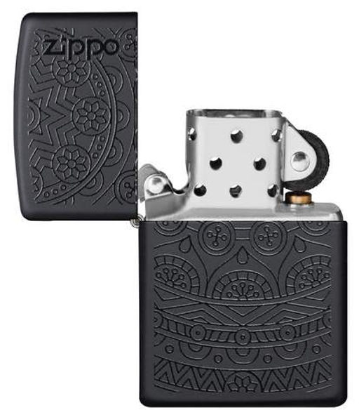 Зажигалка ZIPPO Черный мотив | Tone on Tone Design 29989