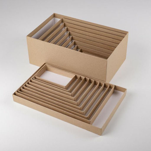 Набор коробок 10 в 1, упаковка подарочная, «Крафт», 12 х 7 х 4 - 32.5 х 20 х 12.5 см