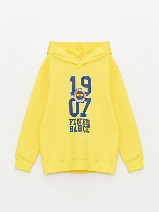 Fenerbah?e Bask?l? Uzun Kollu Erkek ?ocuk Hoodie