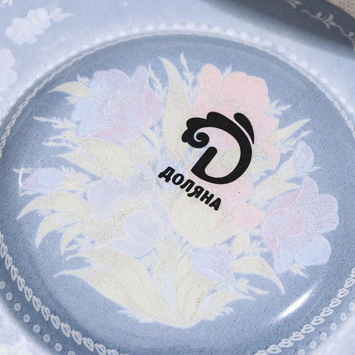 Подставка стеклянная для яиц Доляна Жостовская роспись, 3 ячейки, 2118 см, цвет чёрный  фото 4