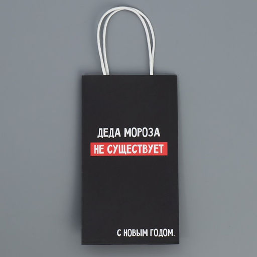 Пакет подарочный крафтовый Деда Мороза нет, 12 21 9 см - Дарите счастье фото 6