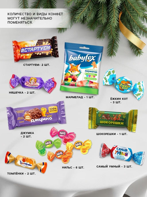 Сладкий детский новогодний подарок Сюрприз для тебя, конфеты 300 г, конструктор лошадь