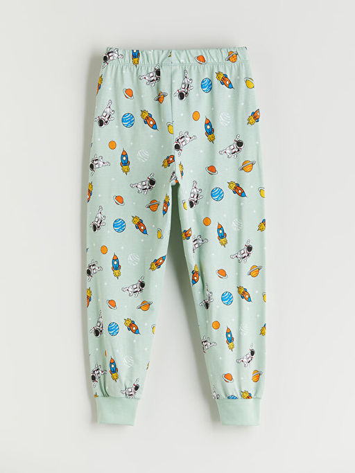 Beli Lastikli Bask?l? Erkek ?ocuk Pijama Alt