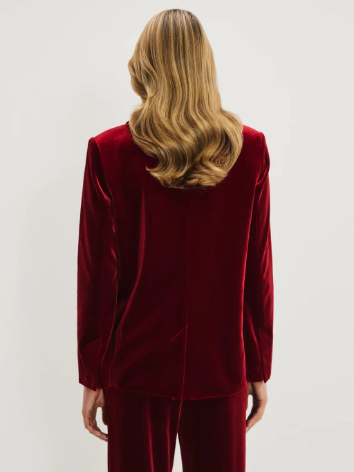 Однобортный жакет из бархата / Zarina